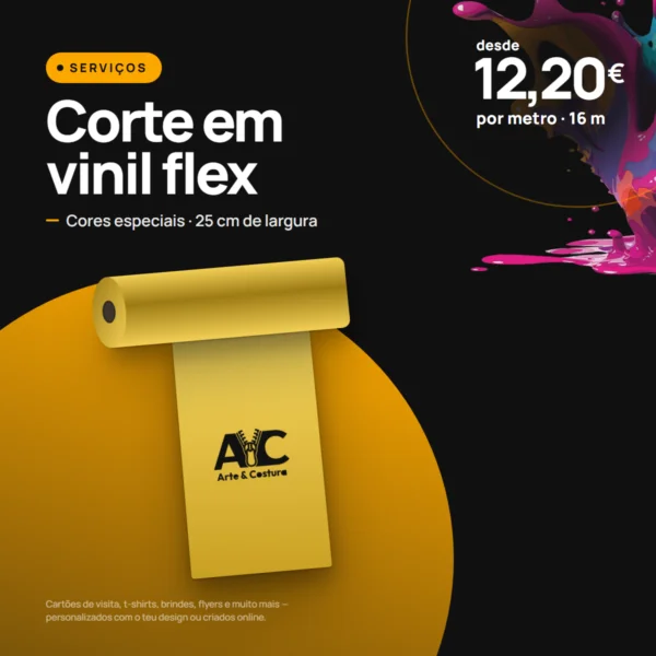 Corte em Vinil Flex Cores Especiais (ao metro)