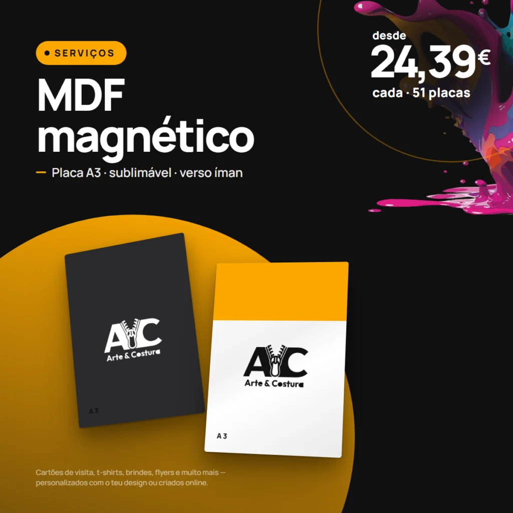 Corte MDF Sublimático Magnético A3