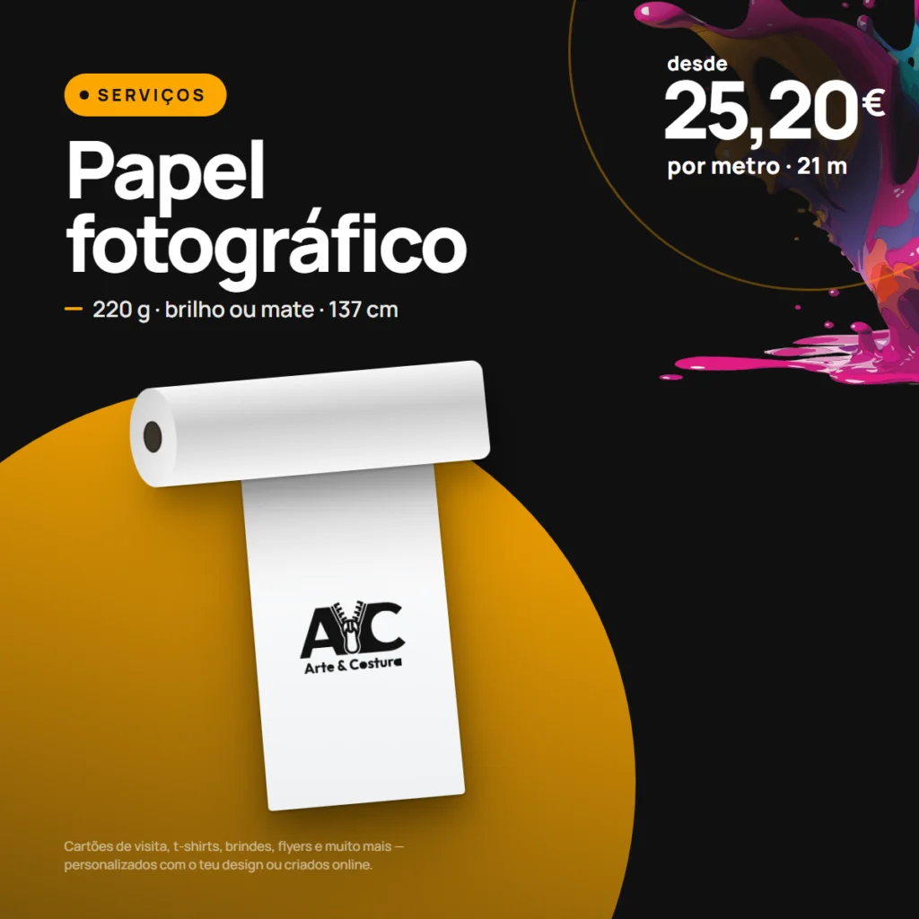 Impressão em Papel Fotográfico (ao metro)